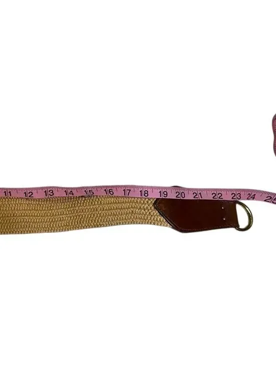 Vintage Handmade Calderon Woven Wonder Belt Leather Accents - Picture 7 of 8